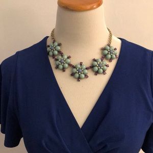 Statement Necklace with turquoise and blue stones